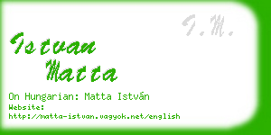 istvan matta business card
